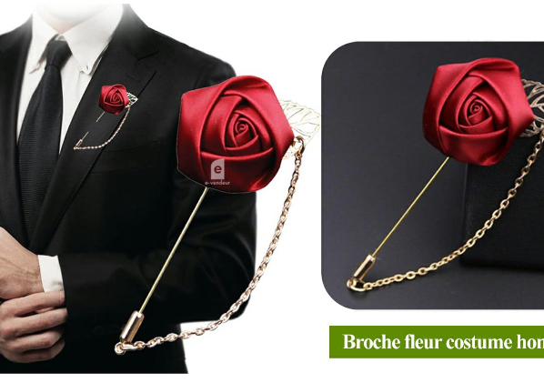 Broche Pampilles En Pétales De Rose - Épingle De Col Décorative - Neuf Avec étiquettes